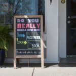Fables & Fairy Tales sandwich board sign