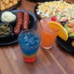 Gather Around Barbecue drinks and food