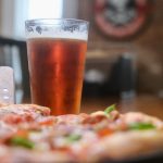 Greek's Pizzeria pizza and beer